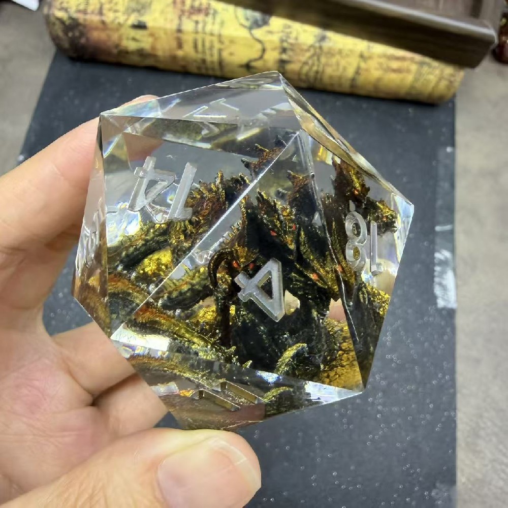 MISROLL Releases Stunning 55mm Giant 3D Five-Headed Dragon Single D20 to Expand Resin Dice Product Line