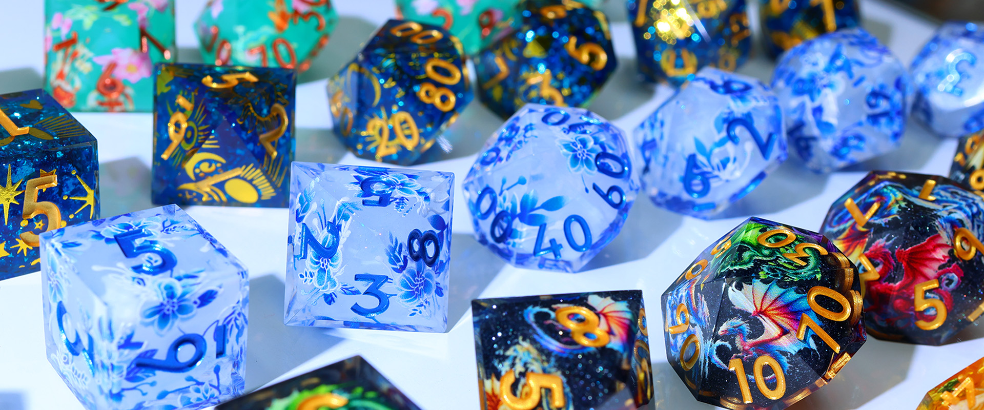 Artcore Designed Resin Dice Sets
